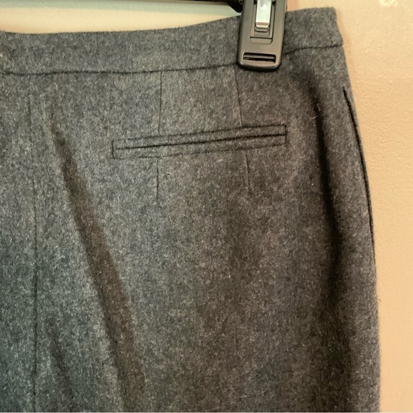 Harve Benard Woman’s Gray Wool Trousers Flat Front 8 Career Office Workwear - Picture 9 of 13